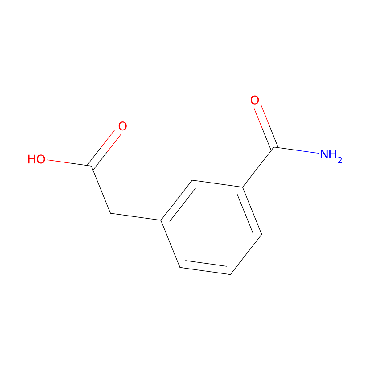 2-(3-Carbamoylphenyl)acetic acid molecular structure, CAS 1149387-98-3