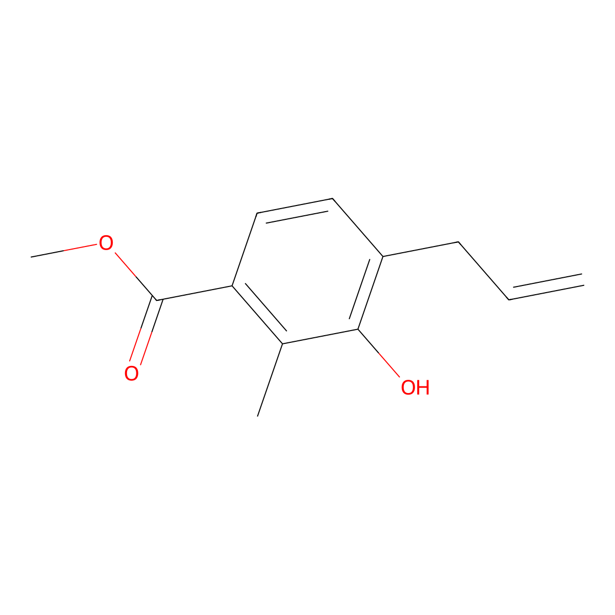 Methyl 4-allyl-3-hydroxy-2-methylbenzoate molecular structure, CAS 1149388-00-0
