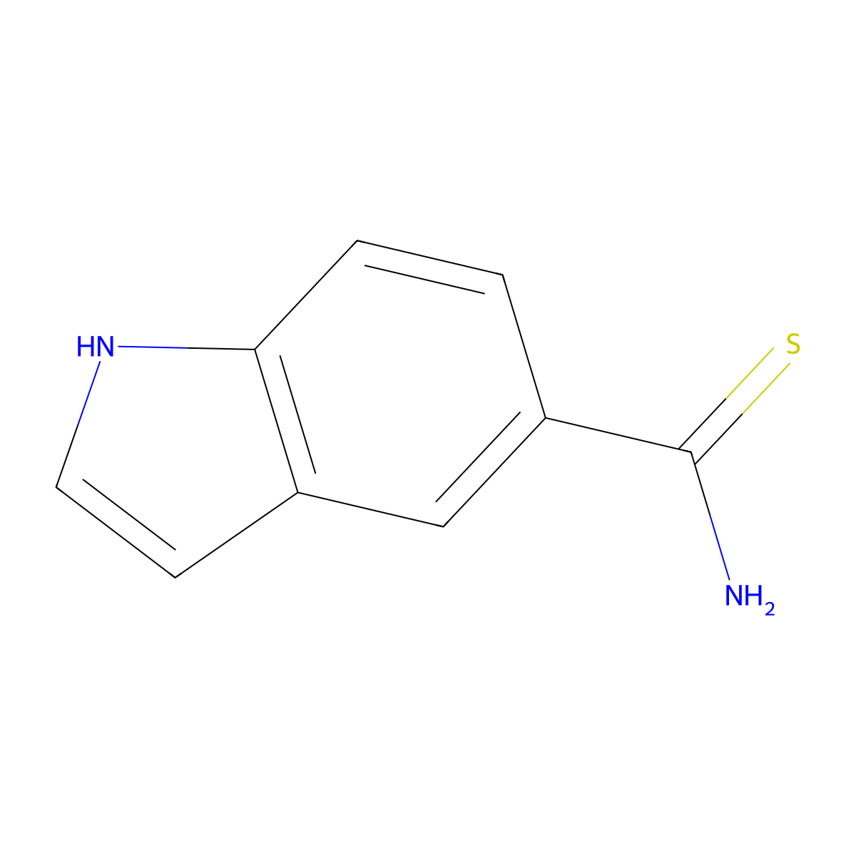1H-Indole-5-carbothioamide molecular structure, CAS 114948-09-3