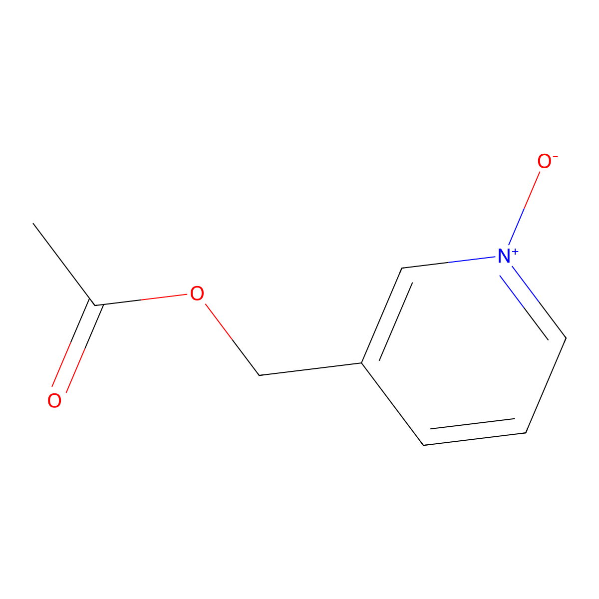(1-Oxidopyridin-1-ium-3-yl)methyl acetate molecular structure, CAS 114951-34-7
