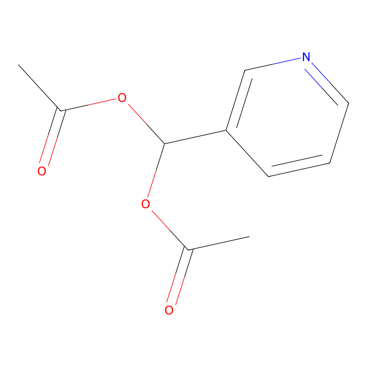 Methanediol, 1-(3-pyridinyl)-, 1,1-diacetate molecular structure, CAS 114951-44-9