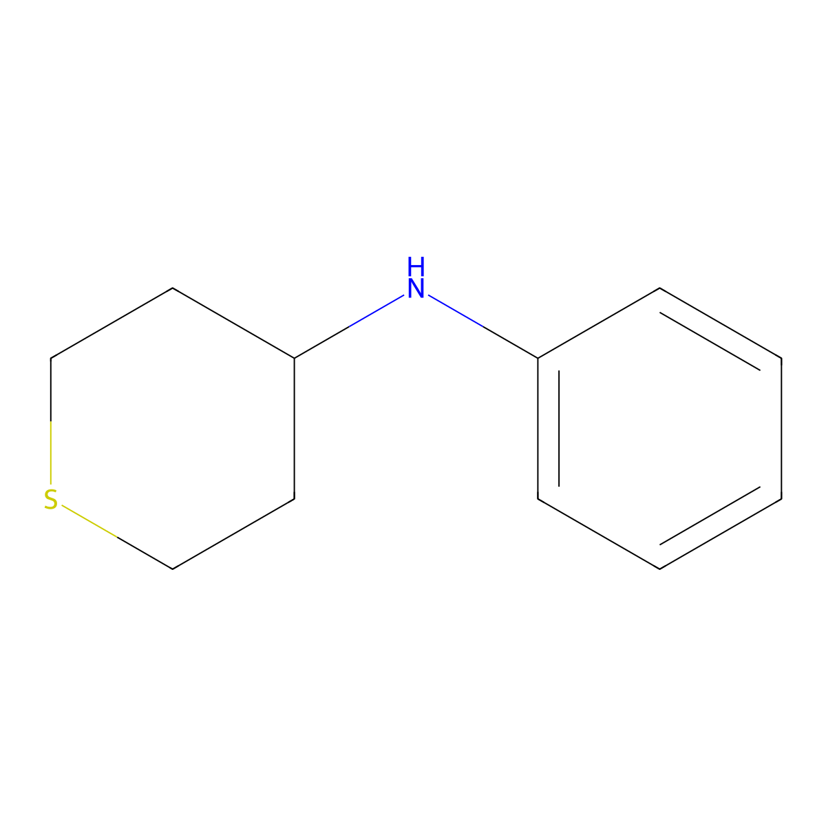 N-phenylthian-4-amine molecular structure, CAS 114952-99-7