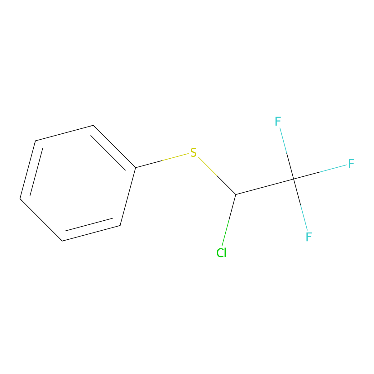 [(1-Chloro-2,2,2-trifluoroethyl)sulfanyl]benzene molecular structure, CAS 114953-71-8