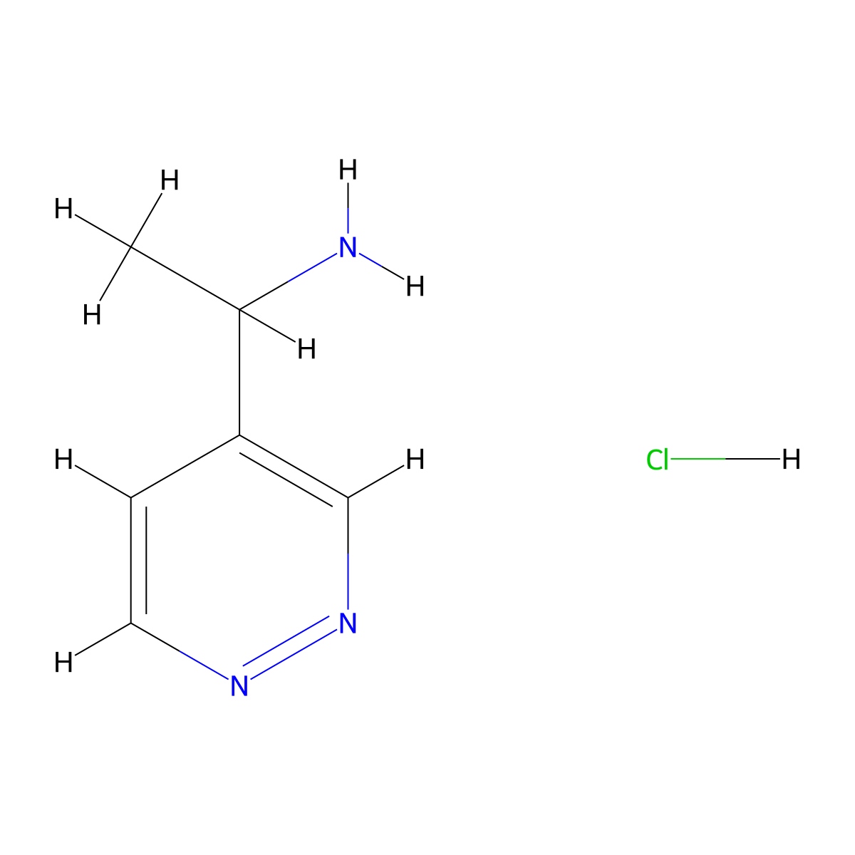 1-(Pyridazin-4-yl)ethanamine hydrochloride molecular structure, CAS 1149585-79-4