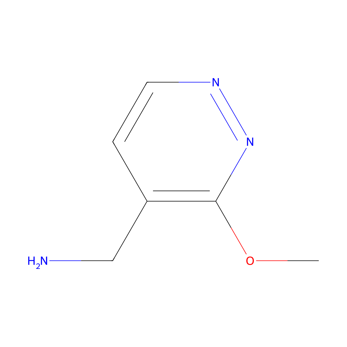 (3-Methoxypyridazin-4-yl)methanamine molecular structure, CAS 1149586-23-1