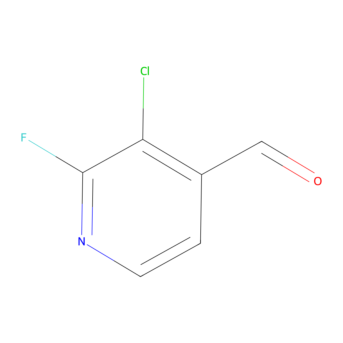 3-Chloro-2-fluoroisonicotinaldehyde molecular structure, CAS 1149587-02-9