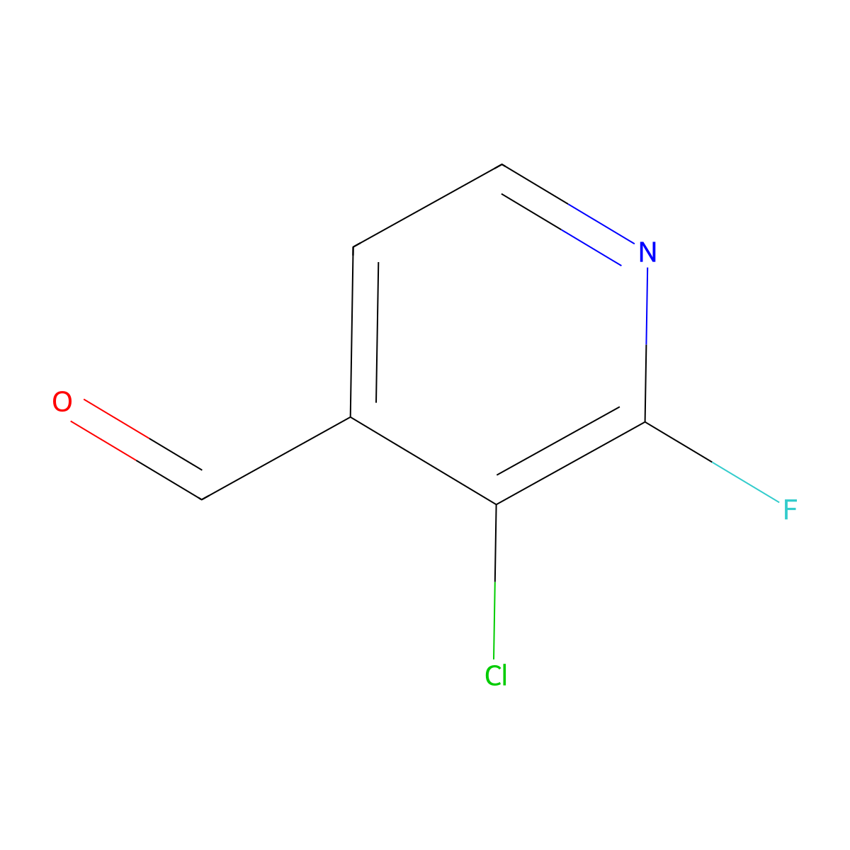 3-Chloro-2-fluoroisonicotinaldehyde molecular structure, CAS 1149587-02-9