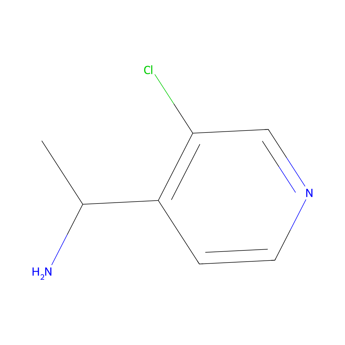 1-(3-Chloropyridin-4-yl)ethan-1-amine molecular structure, CAS 1149588-22-6