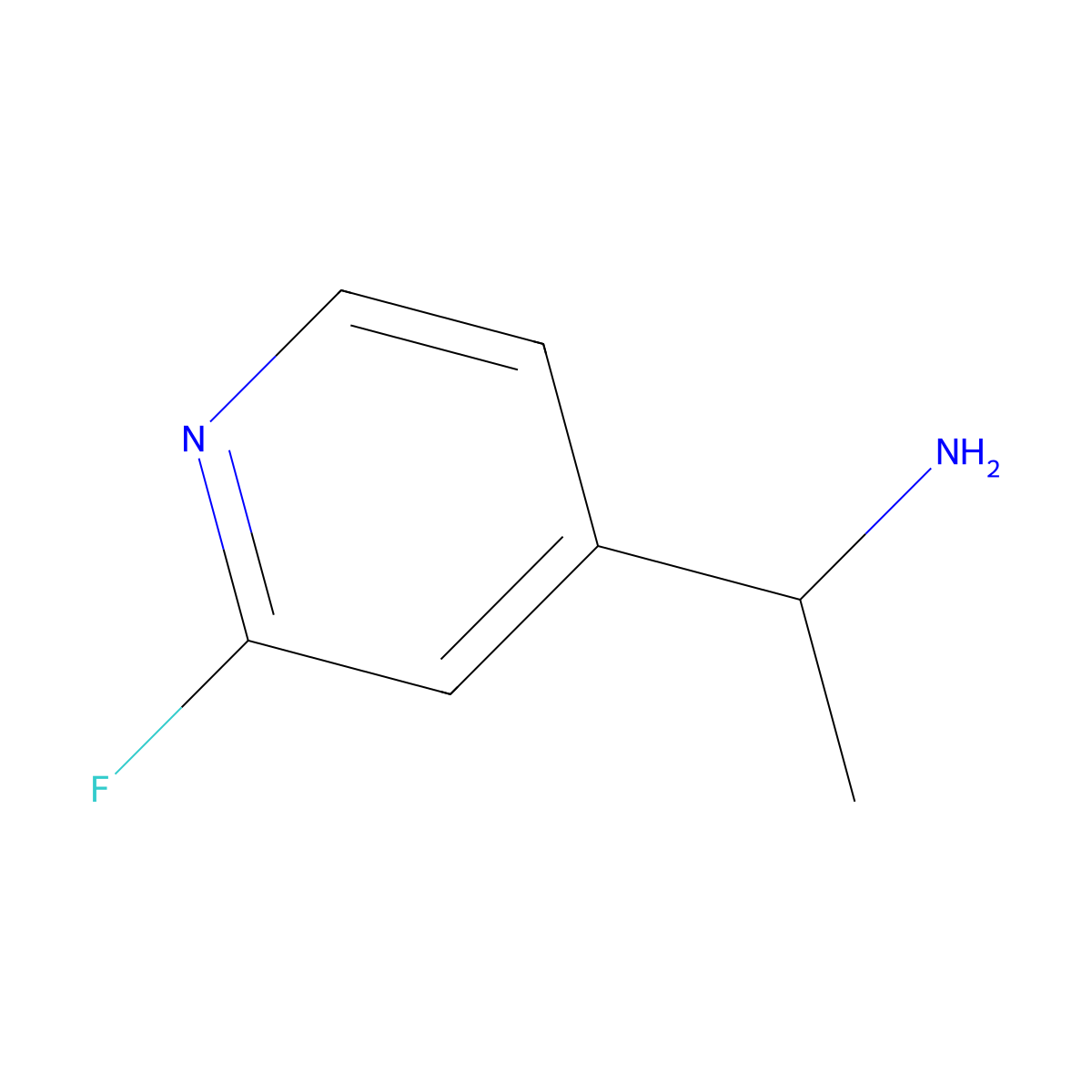 1-(2-Fluoropyridin-4-yl)ethan-1-amine molecular structure, CAS 1149588-24-8