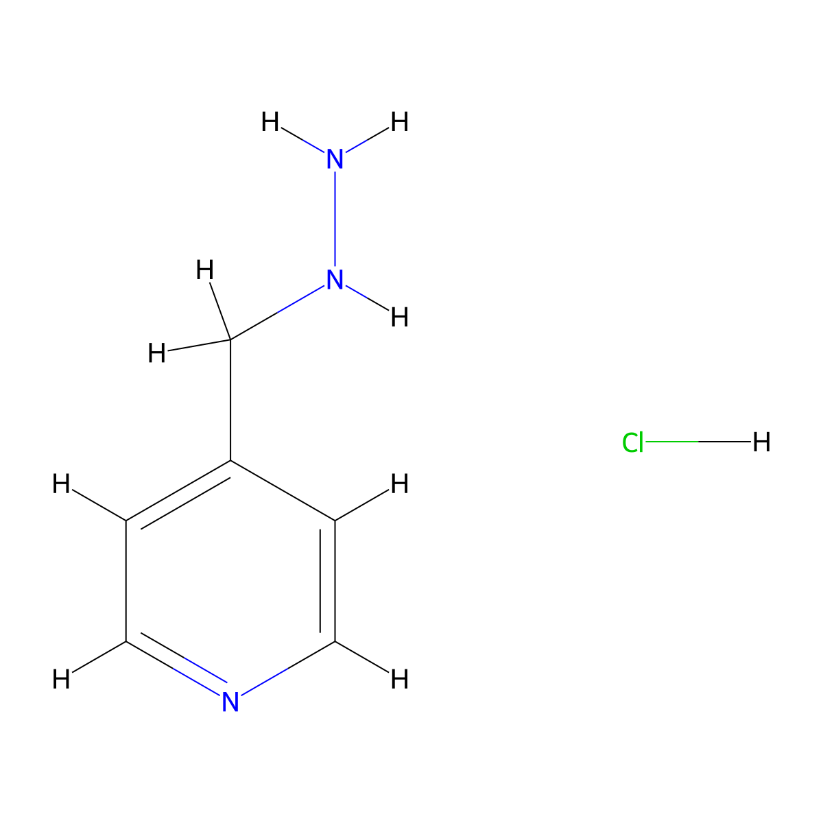 2-((Pyridin-4-yl)methyl)hydrazine hydrochloride molecular structure, CAS 1149588-41-9