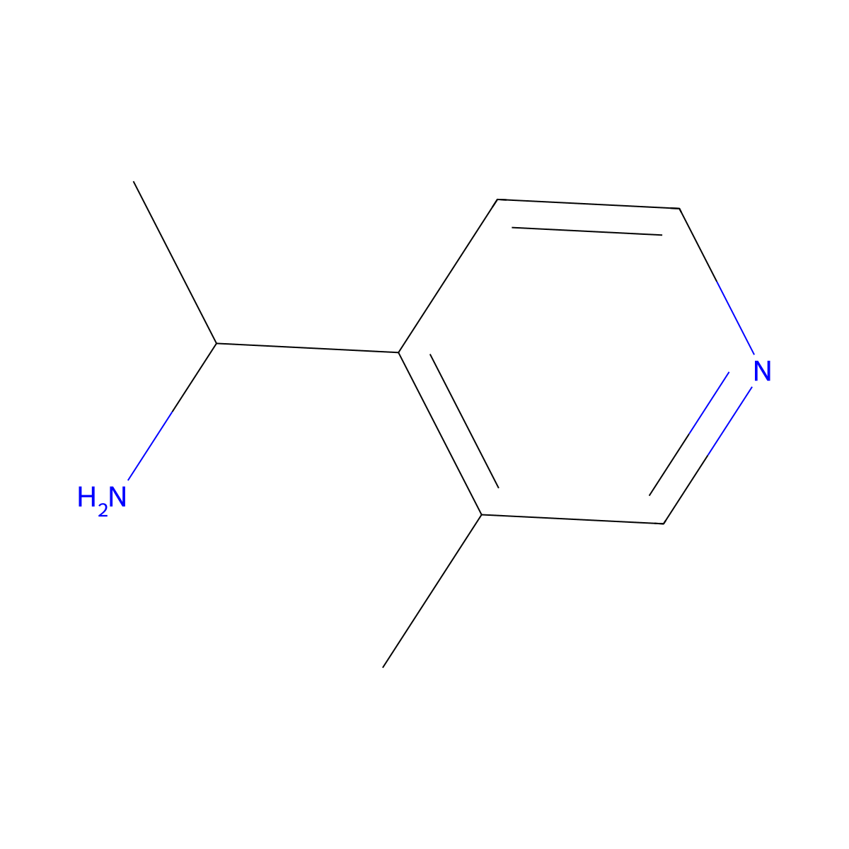 1-(3-Methylpyridin-4-yl)ethanamine molecular structure, CAS 1149588-71-5