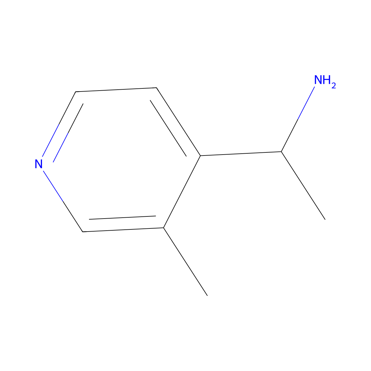 1-(3-Methylpyridin-4-yl)ethanamine molecular structure, CAS 1149588-71-5