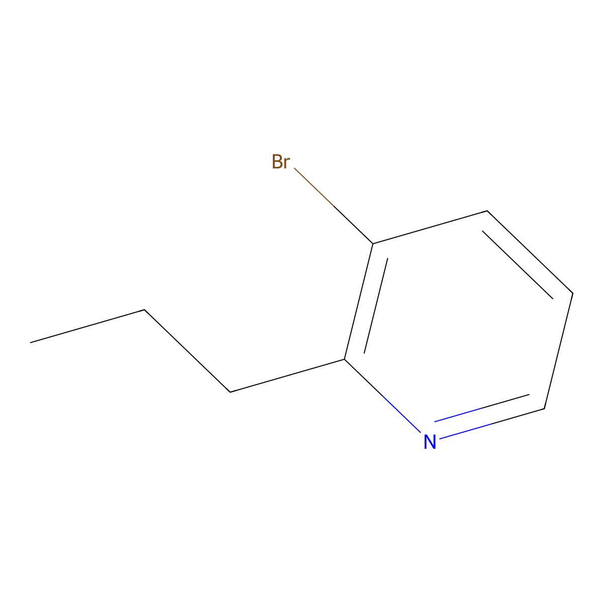 3-Bromo-2-(n-propyl)pyridine molecular structure, CAS 1149593-25-8