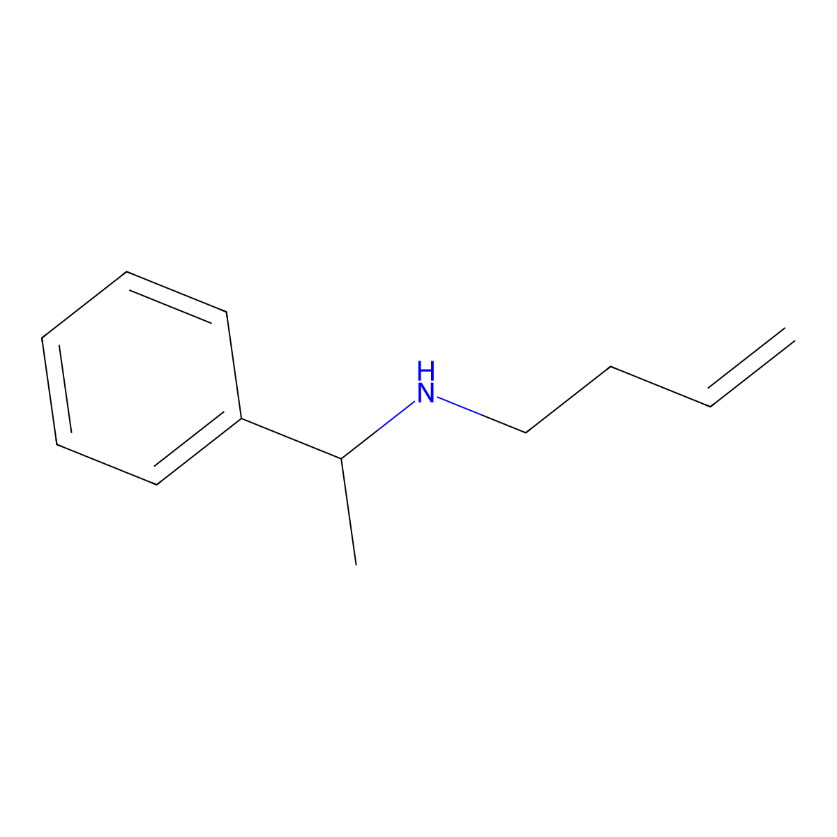But-3-enyl-((S)-1-phenyl-ethyl)-amine molecular structure, CAS 114963-47-2