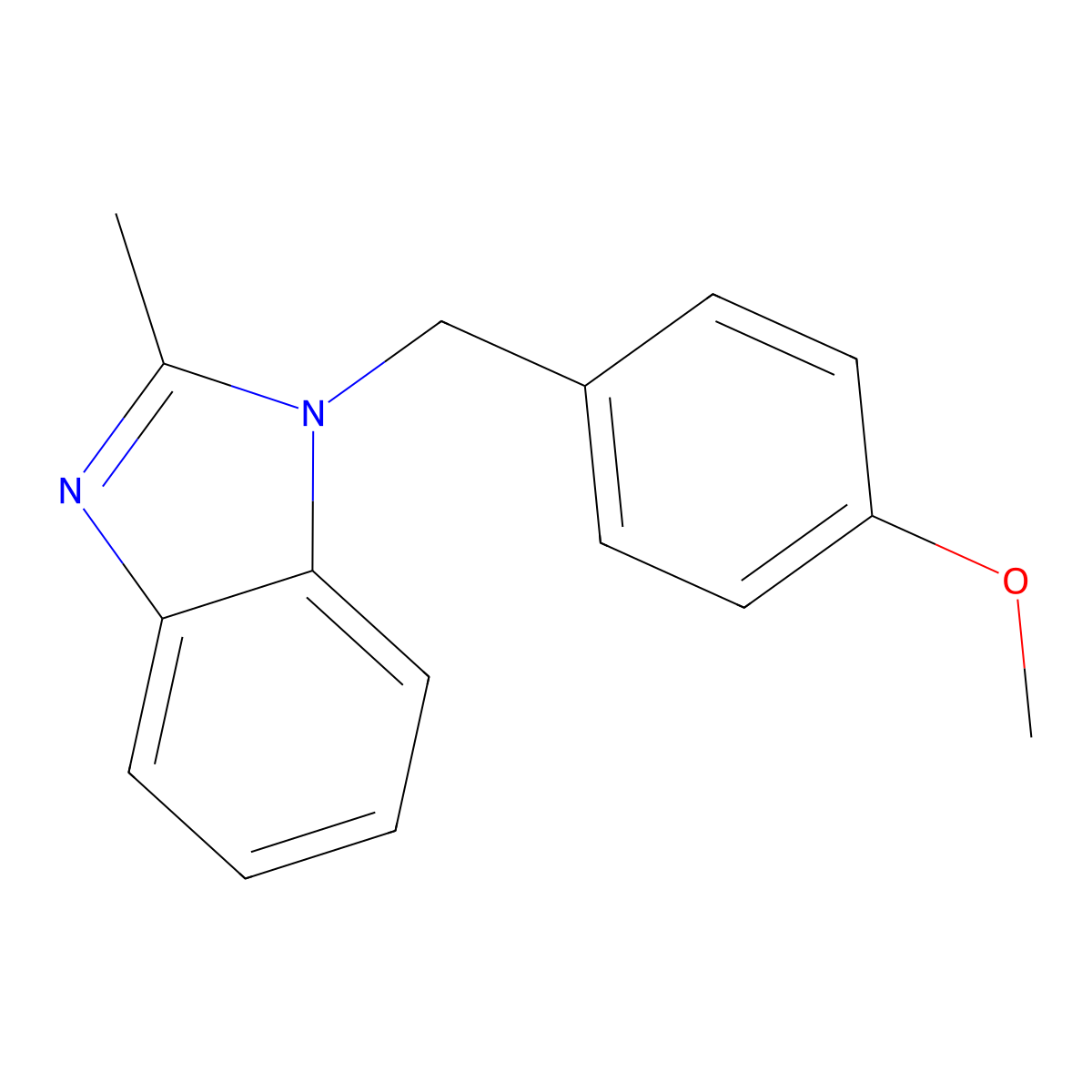 1-(4-methoxybenzyl)-2-methyl-1H-benzimidazole molecular structure, CAS 114963-96-1