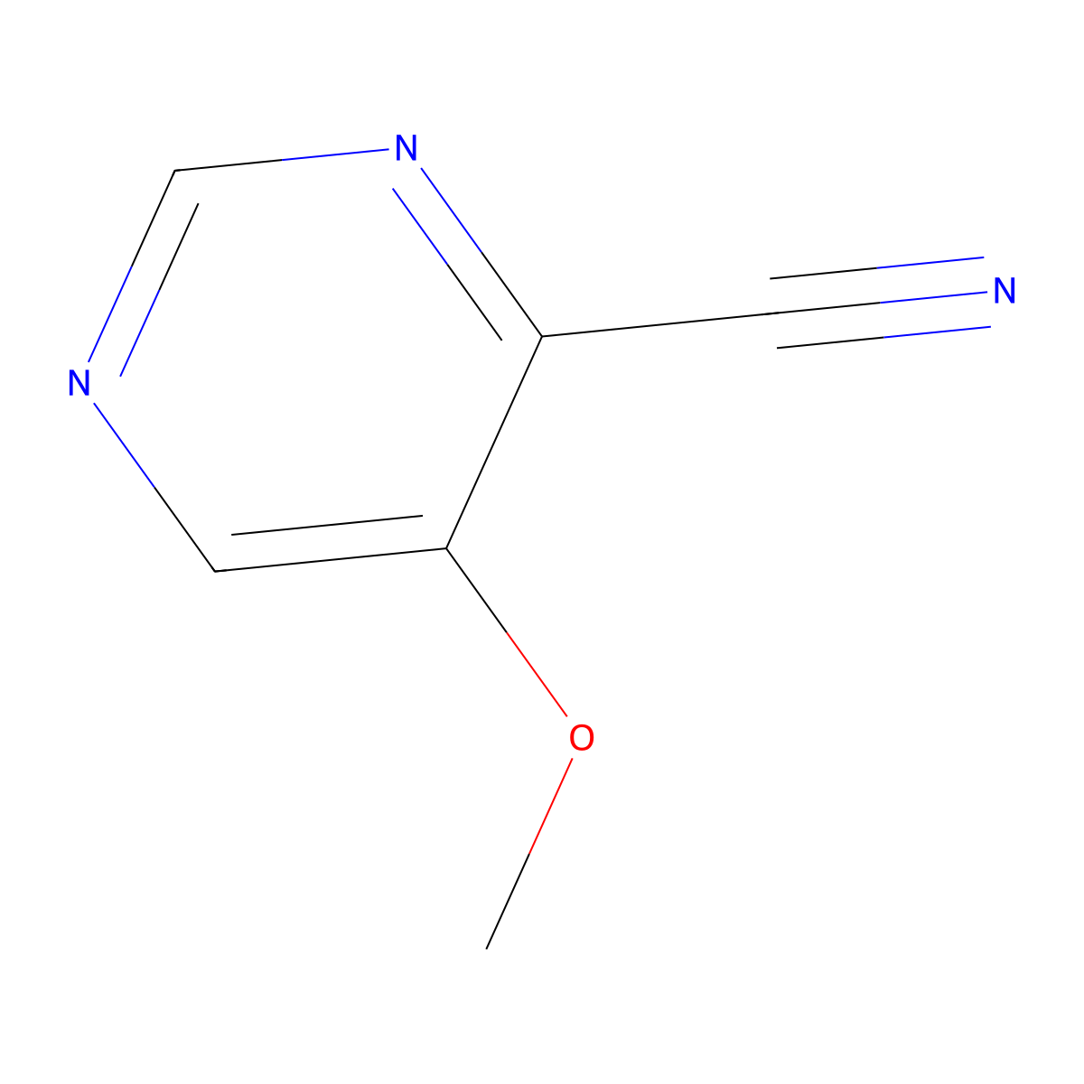 5-Methoxypyrimidine-4-carbonitrile molecular structure, CAS 114969-64-1