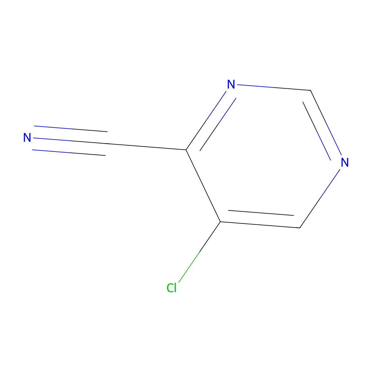 5-Chloro-4-pyrimidinecarbonitrile molecular structure, CAS 114969-65-2