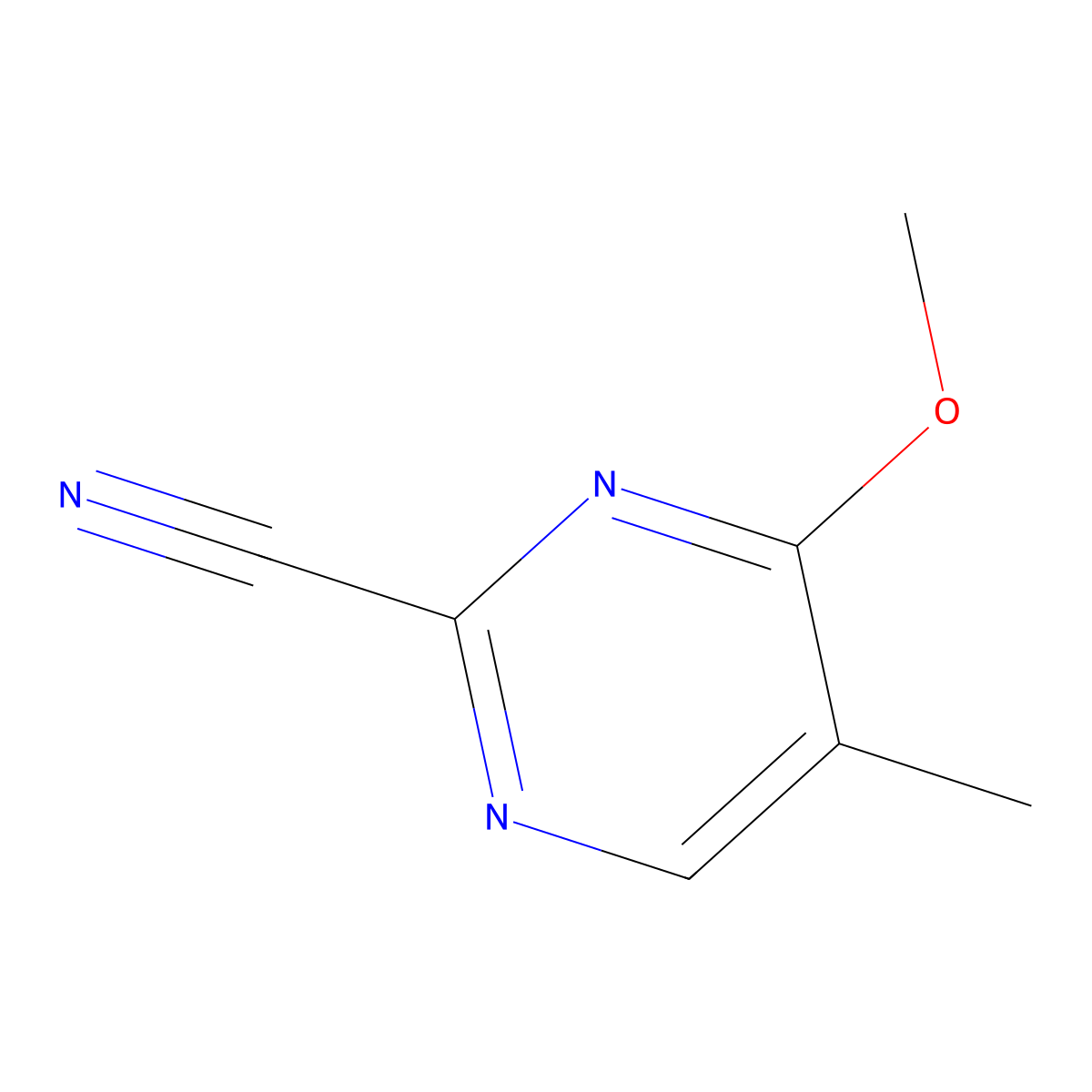 4-Methoxy-5-methylpyrimidine-2-carbonitrile molecular structure, CAS 114969-87-8