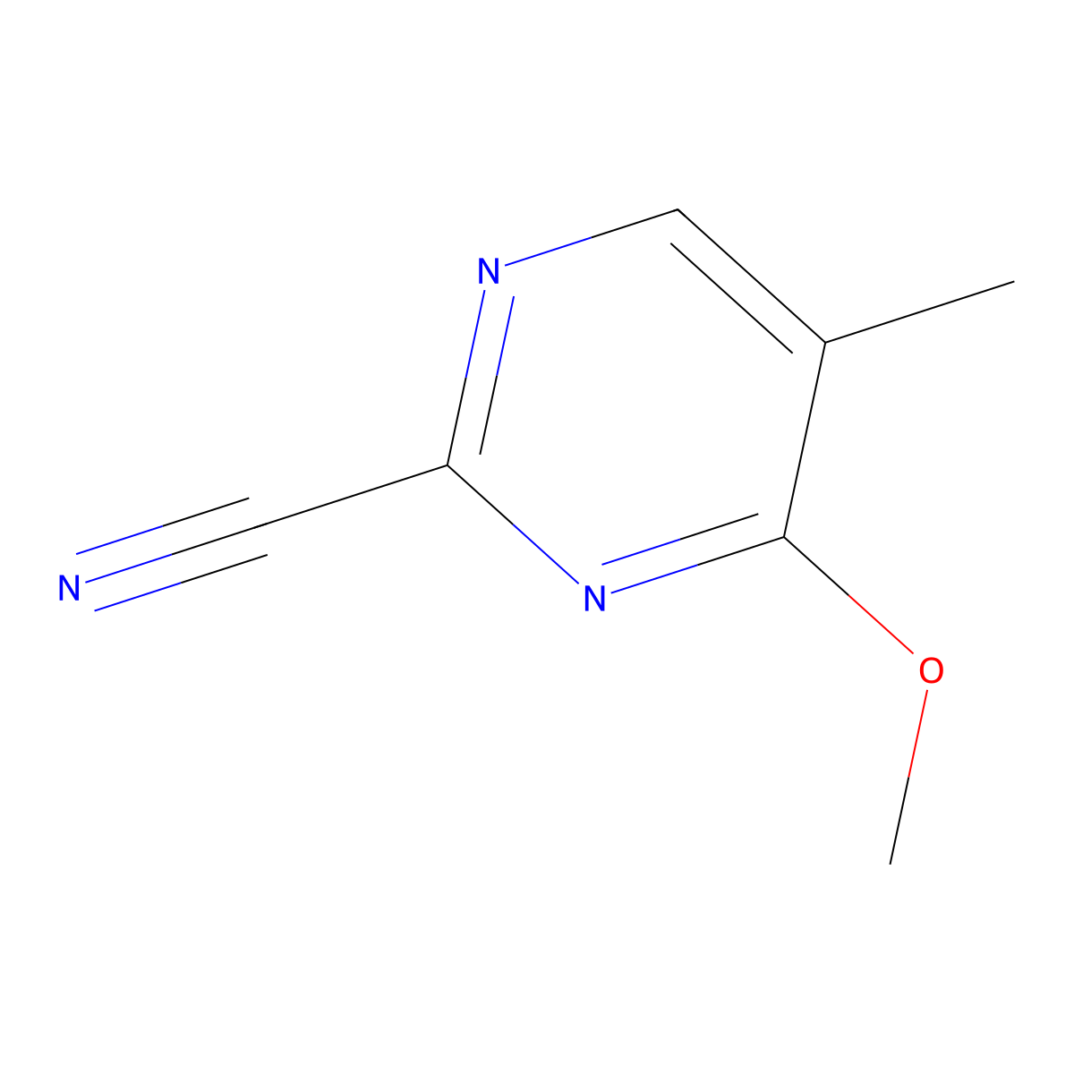 4-Methoxy-5-methylpyrimidine-2-carbonitrile molecular structure, CAS 114969-87-8