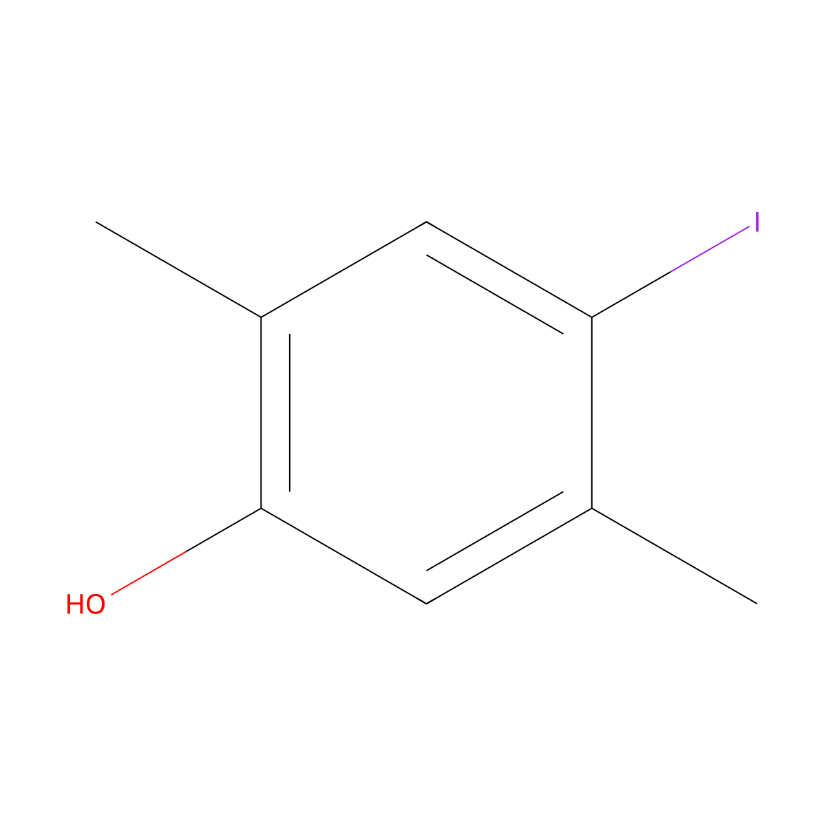 4-Iodo-2,5-dimethylphenol molecular structure, CAS 114971-53-8