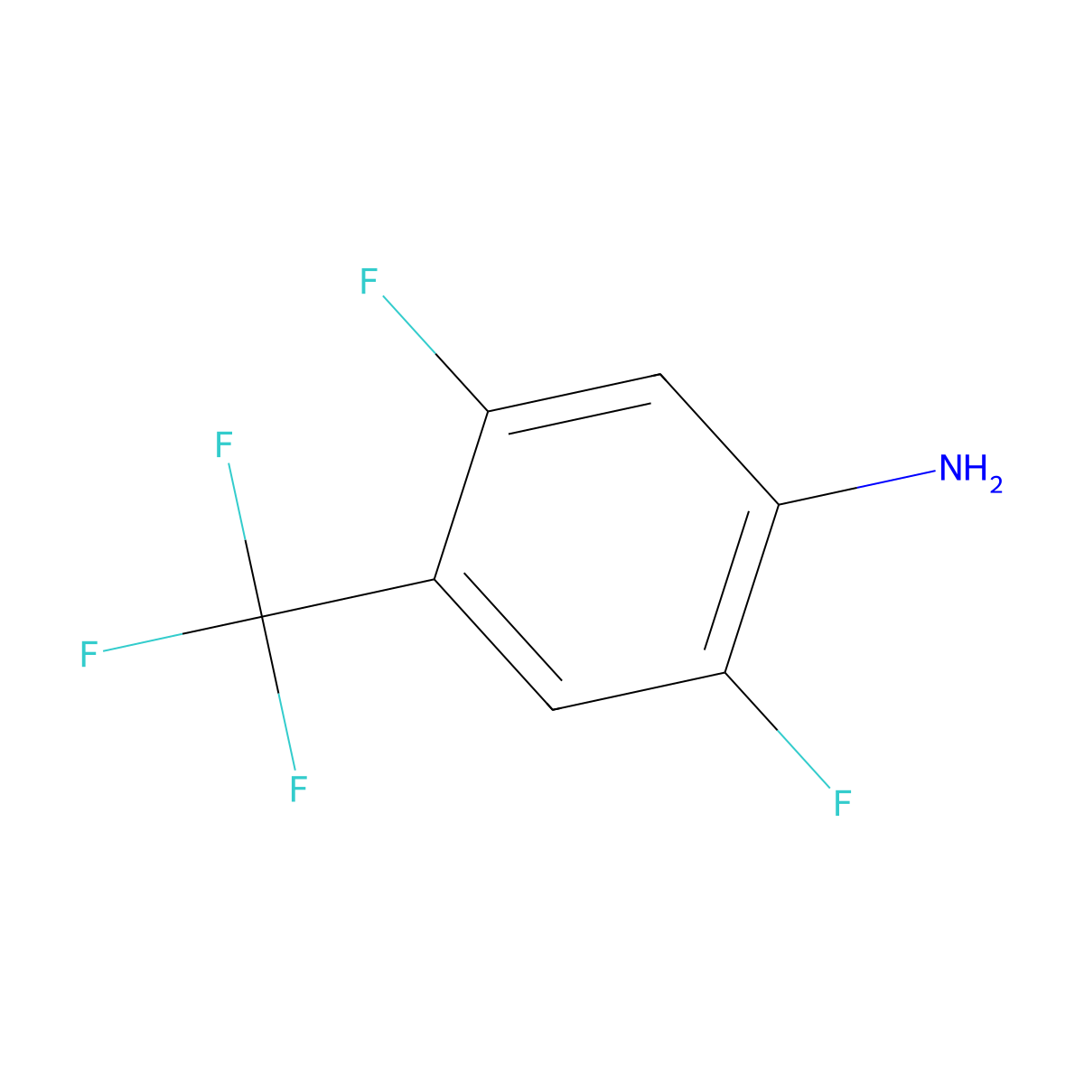 4-Amino-2,5-difluorobenzotrifluoride molecular structure, CAS 114973-22-7
