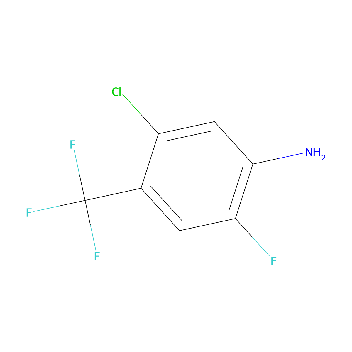5-Chloro-2-fluoro-4-(trifluoromethyl)aniline molecular structure, CAS 114973-23-8