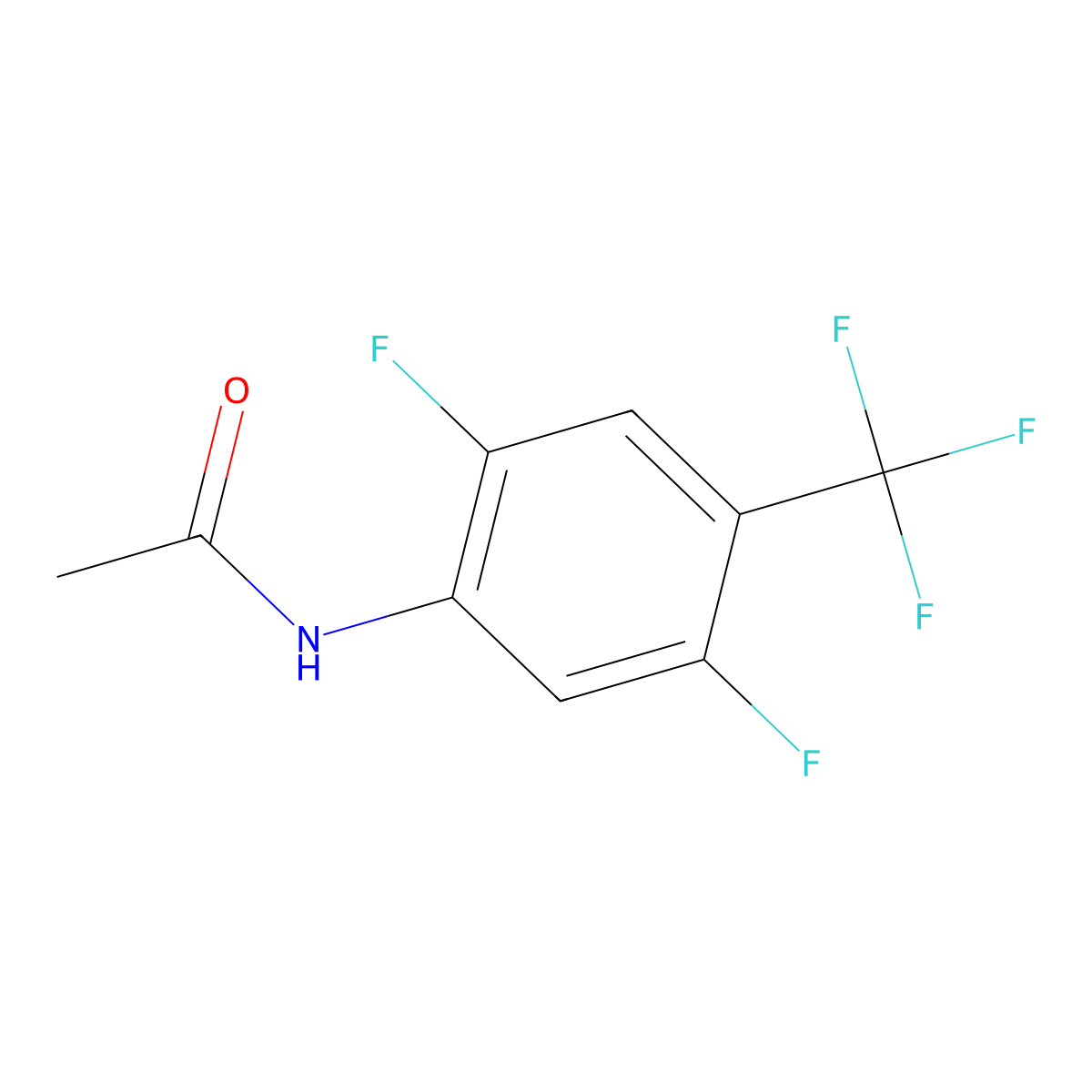 N-(2,5-difluoro-4-(trifluoromethyl)phenyl)acetamide molecular structure, CAS 114973-35-2