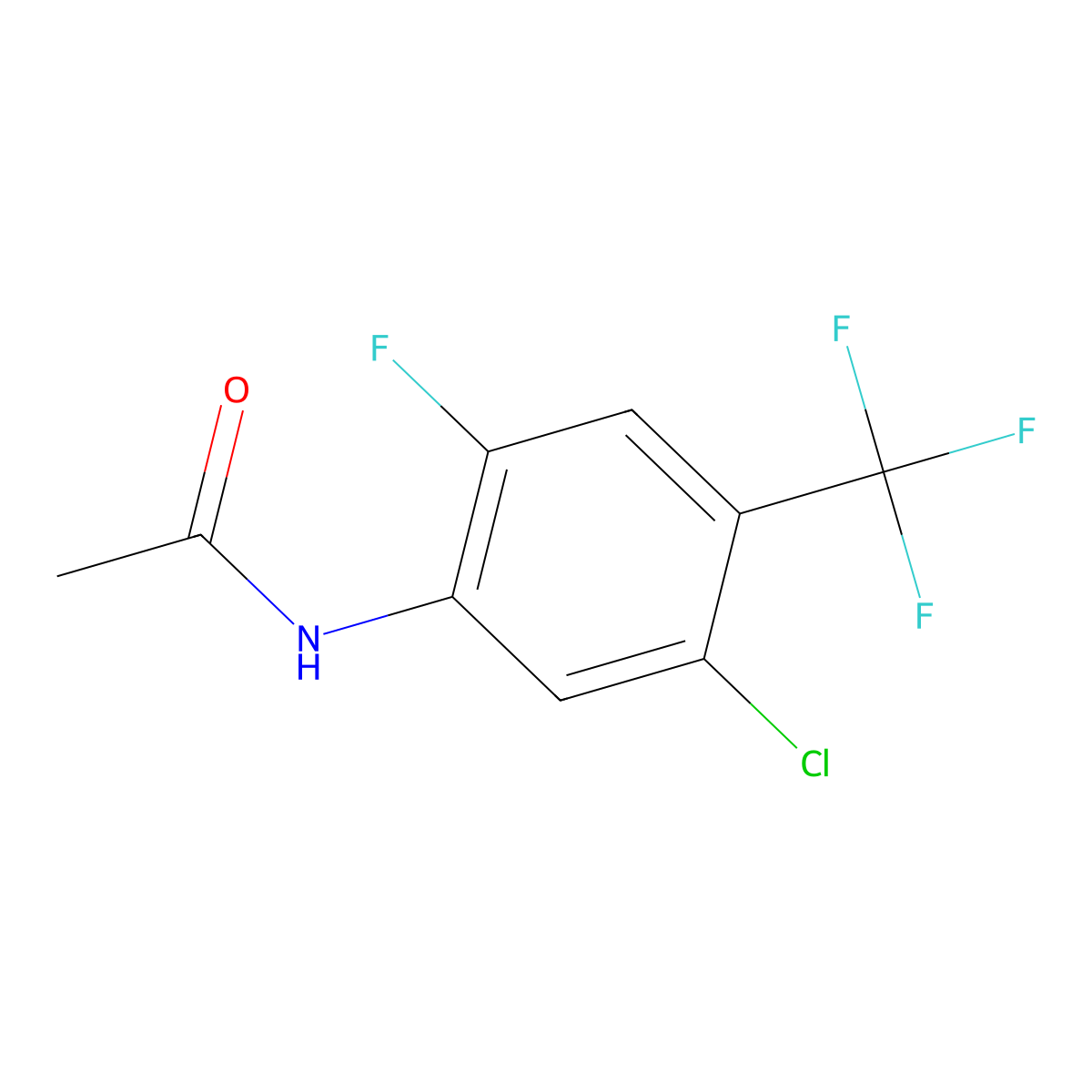 N-[5-chloro-2-fluoro-4-(trifluoromethyl)phenyl]acetamide molecular structure, CAS 114973-36-3