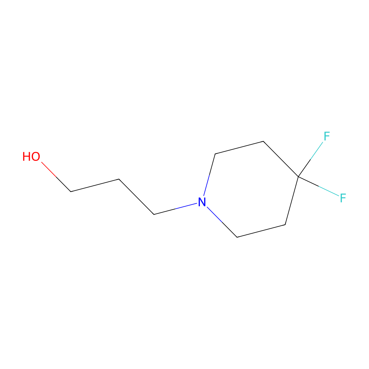 3-(4,4-Difluoropiperidinyl)propan-1-ol molecular structure, CAS 1149751-48-3