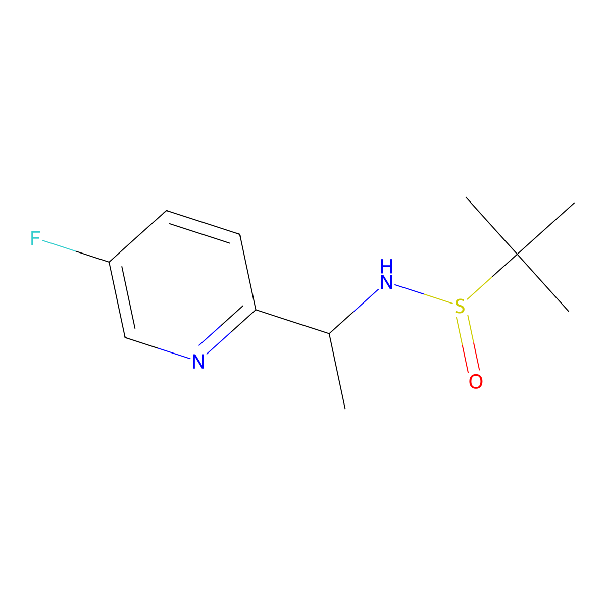 (R)-N-[(1R)-1-(5-fluoro-2-pyridinyl)ethyl]-2-methylpropane-2-sulfinamide molecular structure, CAS 1149752-51-1