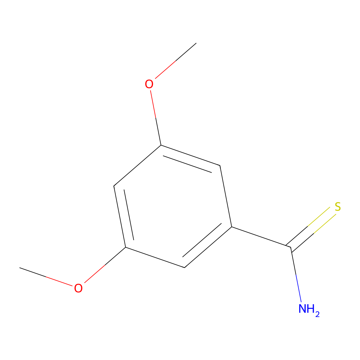 3,5-Dimethoxythiobenzamide molecular structure, CAS 114980-23-3