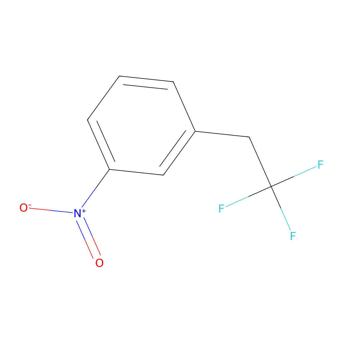 1-Nitro-3-(2,2,2-trifluoroethyl)benzene molecular structure, CAS 114980-30-2