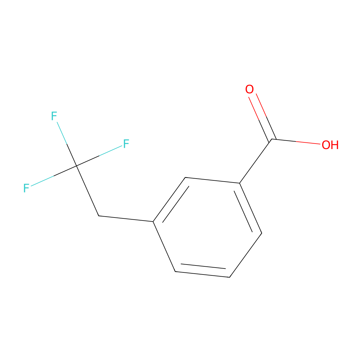 3-(2,2,2-Trifluoroethyl)benzoic acid molecular structure, CAS 114980-36-8