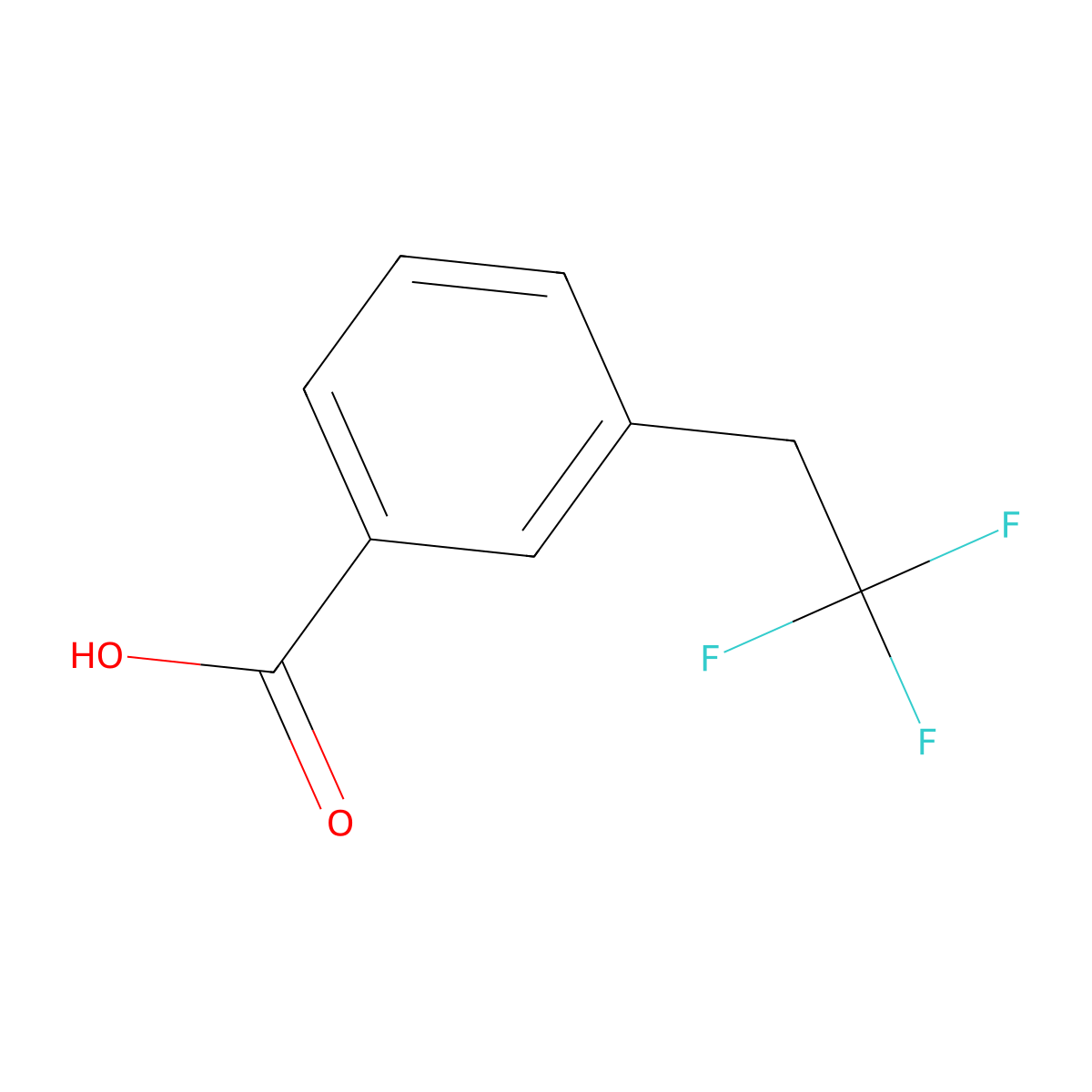 3-(2,2,2-Trifluoroethyl)benzoic acid molecular structure, CAS 114980-36-8