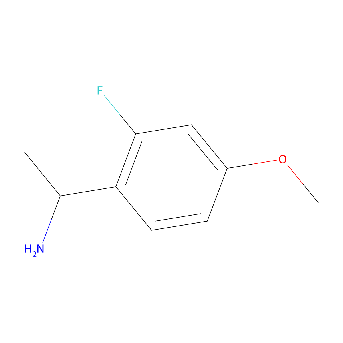 (1S)-1-(2-Fluoro-4-methoxyphenyl)ethylamine molecular structure, CAS 1149804-63-6