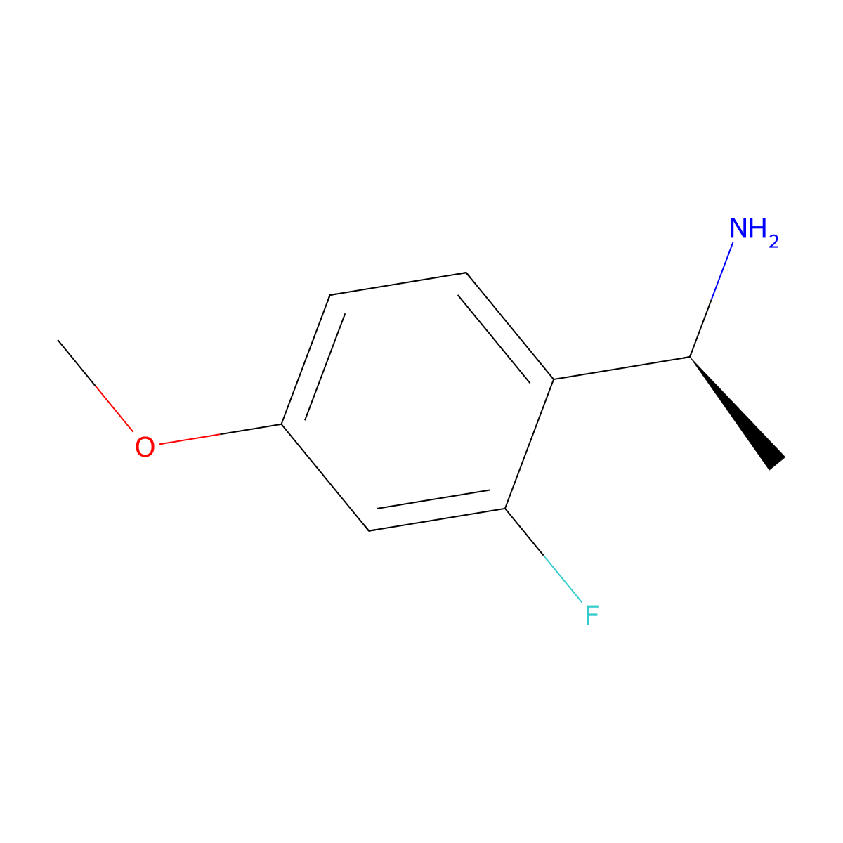 (1S)-1-(2-Fluoro-4-methoxyphenyl)ethylamine molecular structure, CAS 1149804-63-6