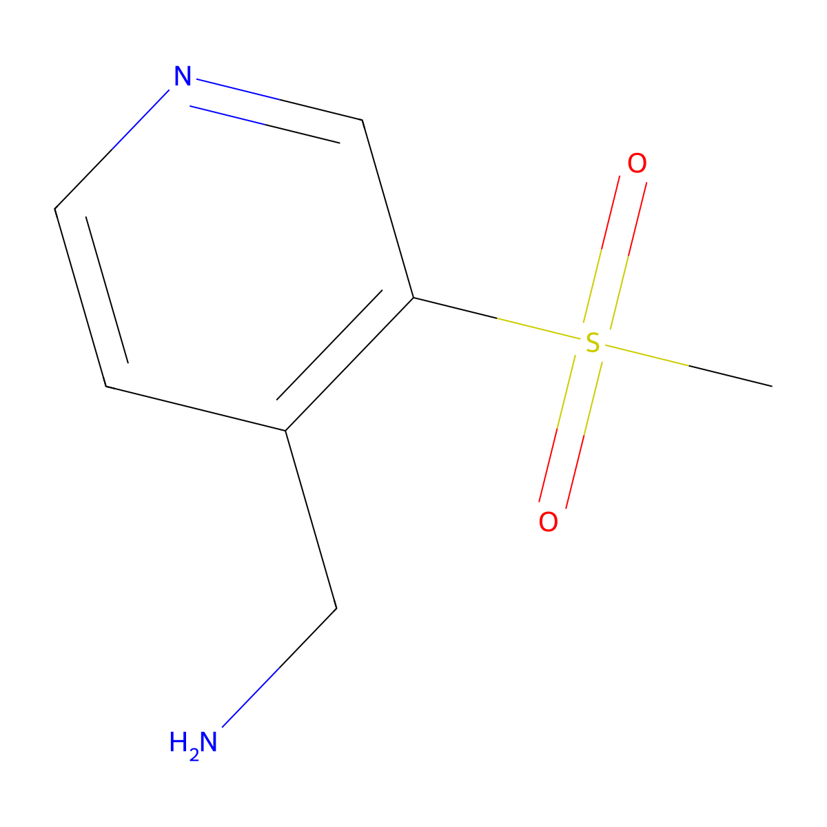 (3-(Methylsulfonyl)pyridin-4-yl)methanamine molecular structure, CAS 1149804-73-8