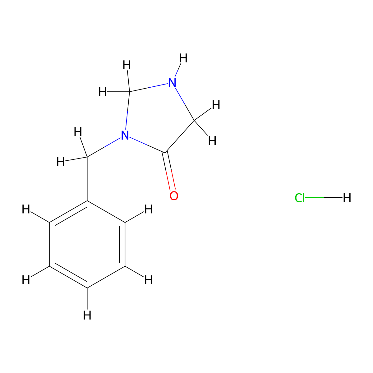3-Benzylimidazolidin-4-one hydrochloride molecular structure, CAS 114981-13-4