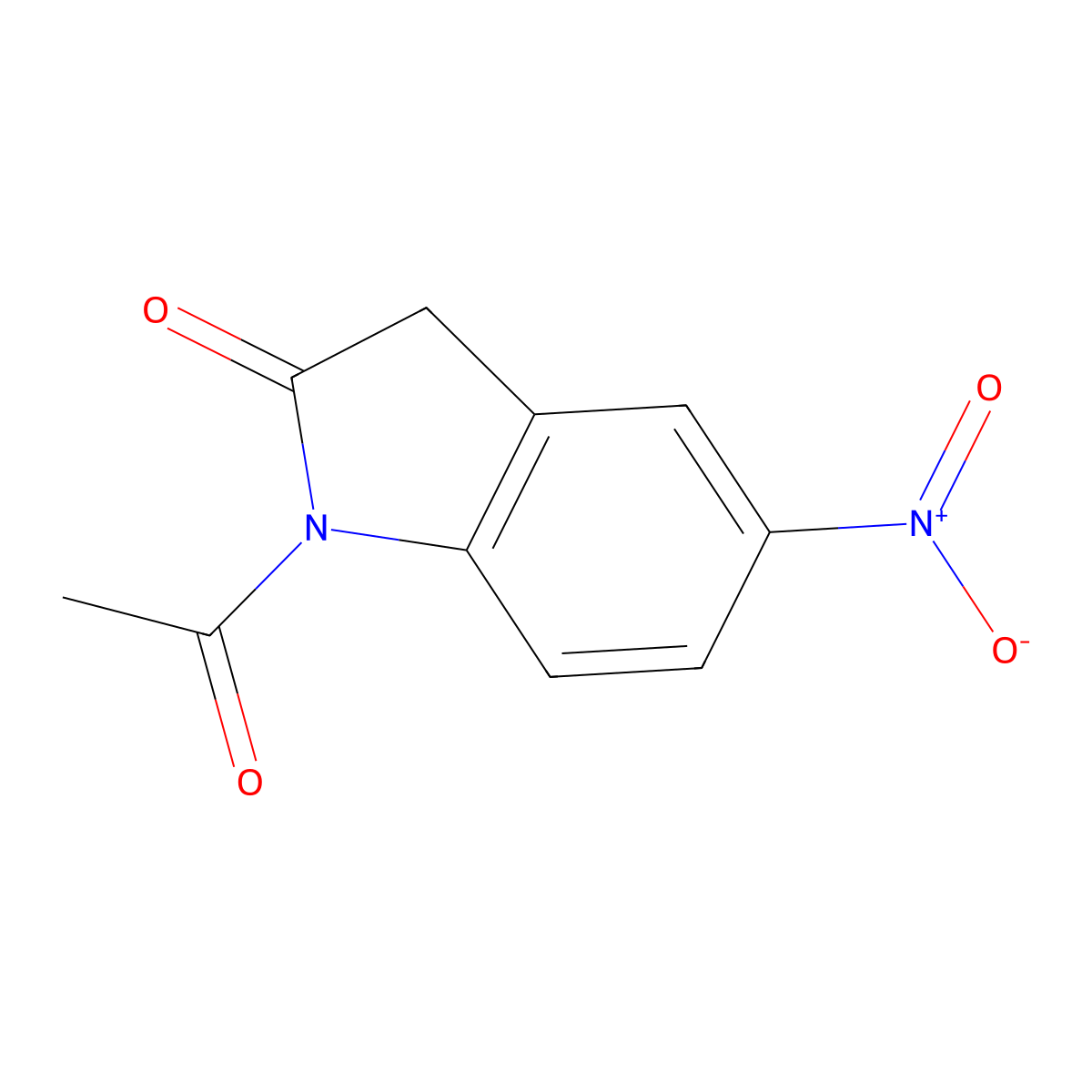 1-Acetyl-5-nitroindolin-2-one molecular structure, CAS 114985-63-6