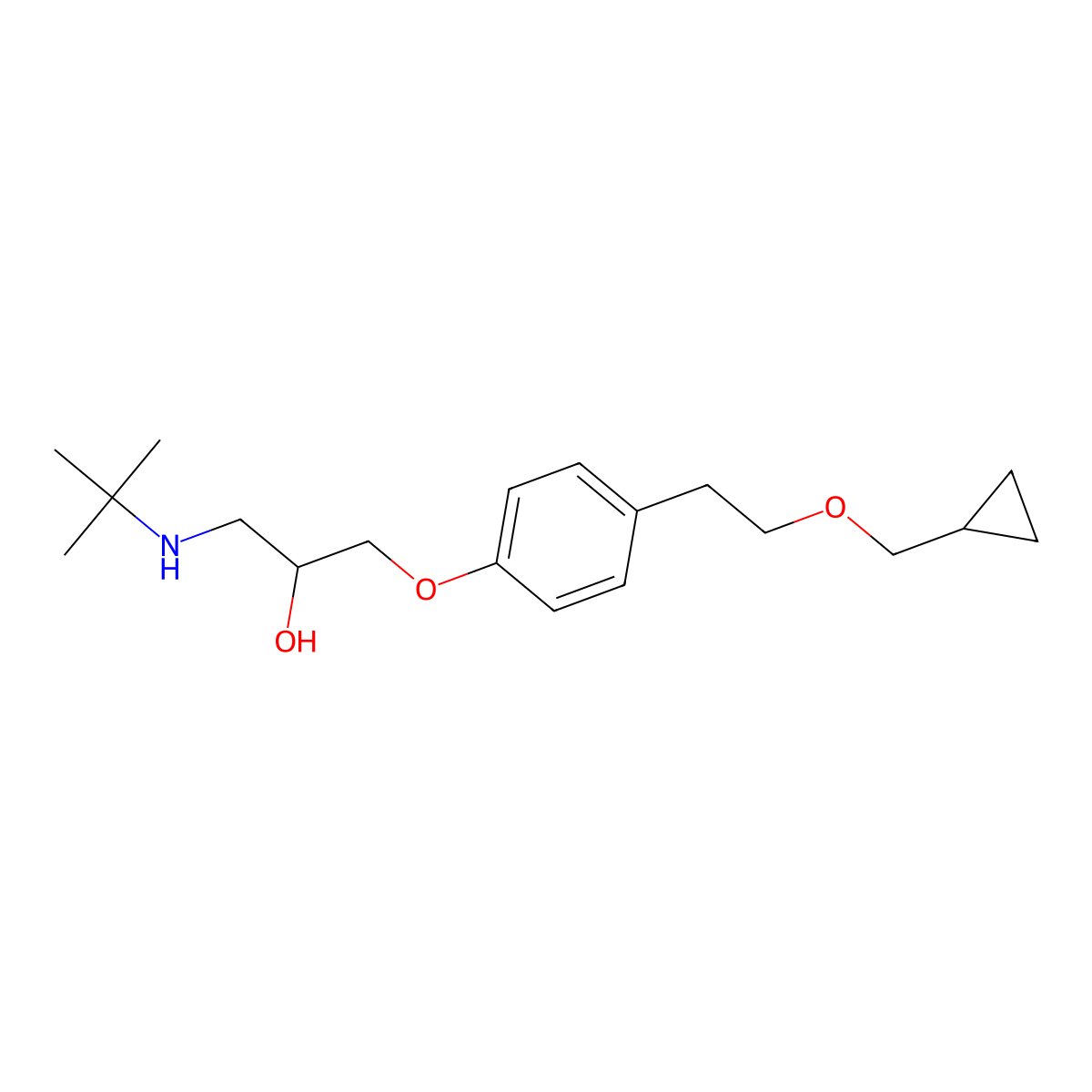 tert-Butylbetaxolol molecular structure, CAS 114987-56-3