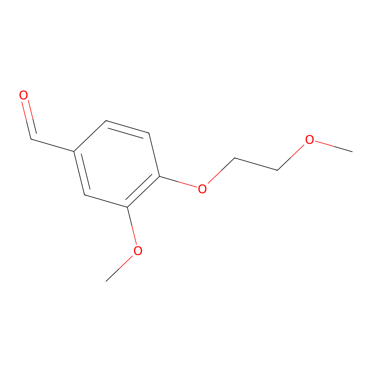 3-Methoxy-4-(2-methoxyethoxy)benzaldehyde molecular structure, CAS 114991-70-7