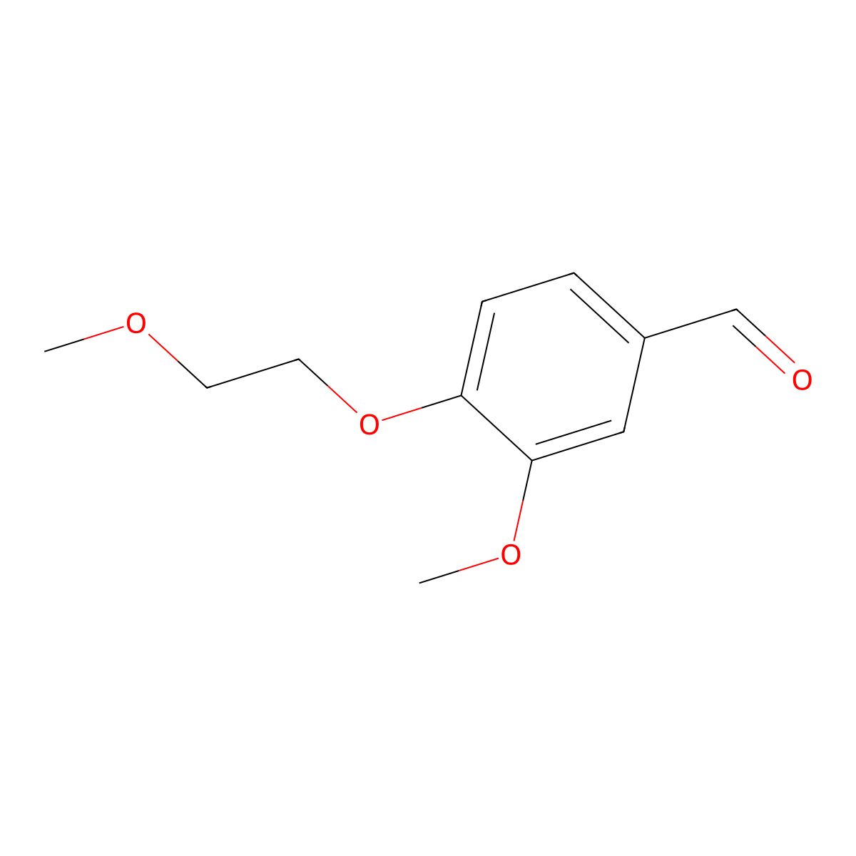3-Methoxy-4-(2-methoxyethoxy)benzaldehyde molecular structure, CAS 114991-70-7