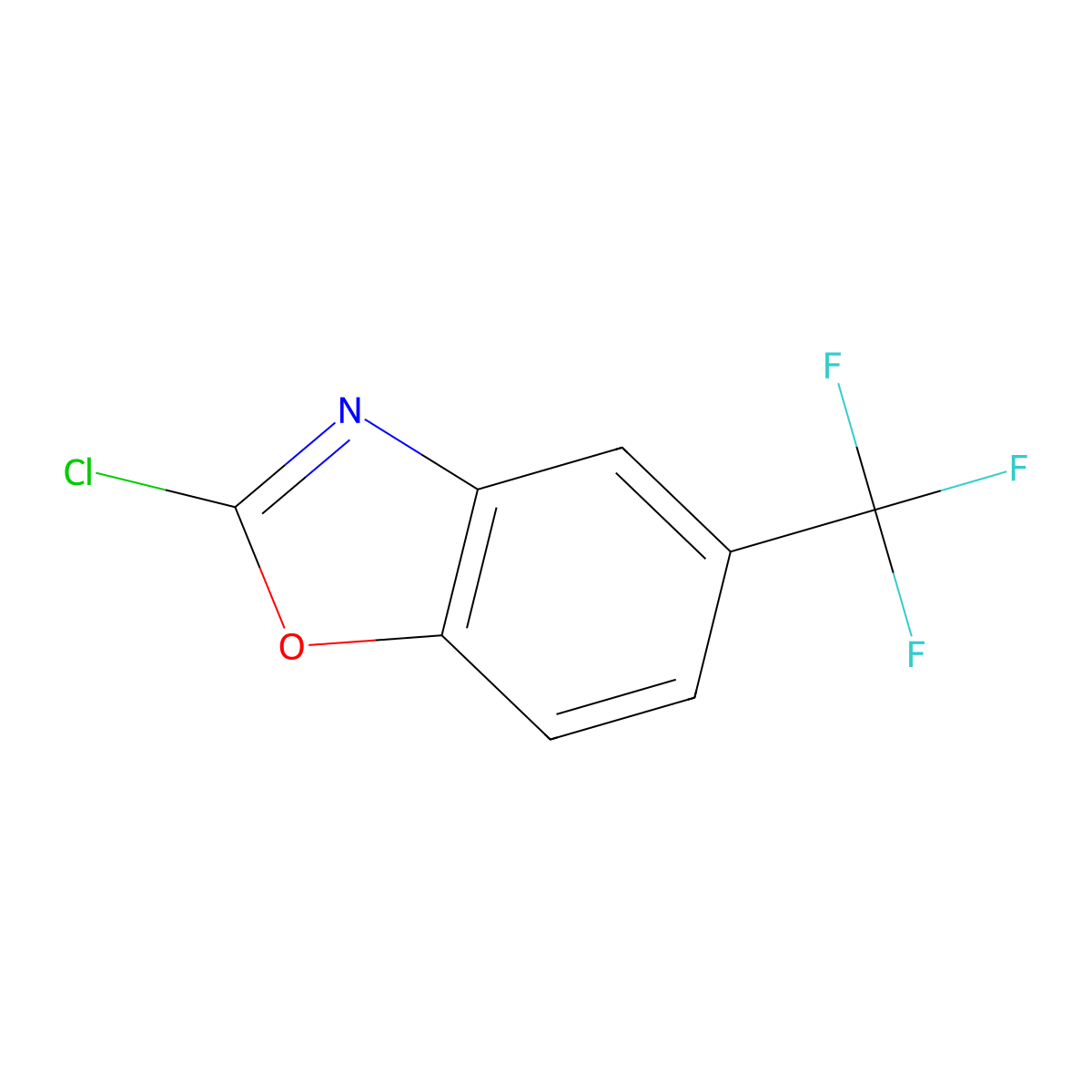2-Chloro-5-(trifluoromethyl)-1,3-benzoxazole molecular structure, CAS 114997-91-0