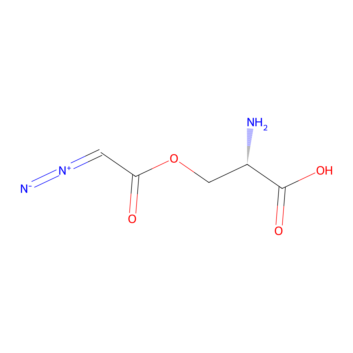 Azaserine molecular structure, CAS 115-02-6