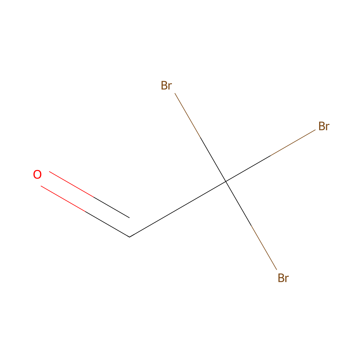 Tribromoacetaldehyde molecular structure, CAS 115-17-3