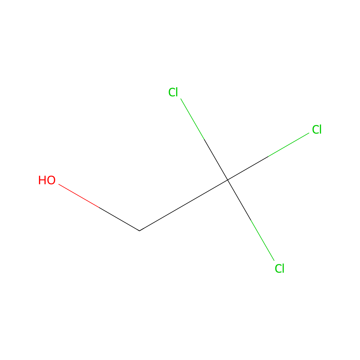 Trichloroethanol molecular structure, CAS 115-20-8
