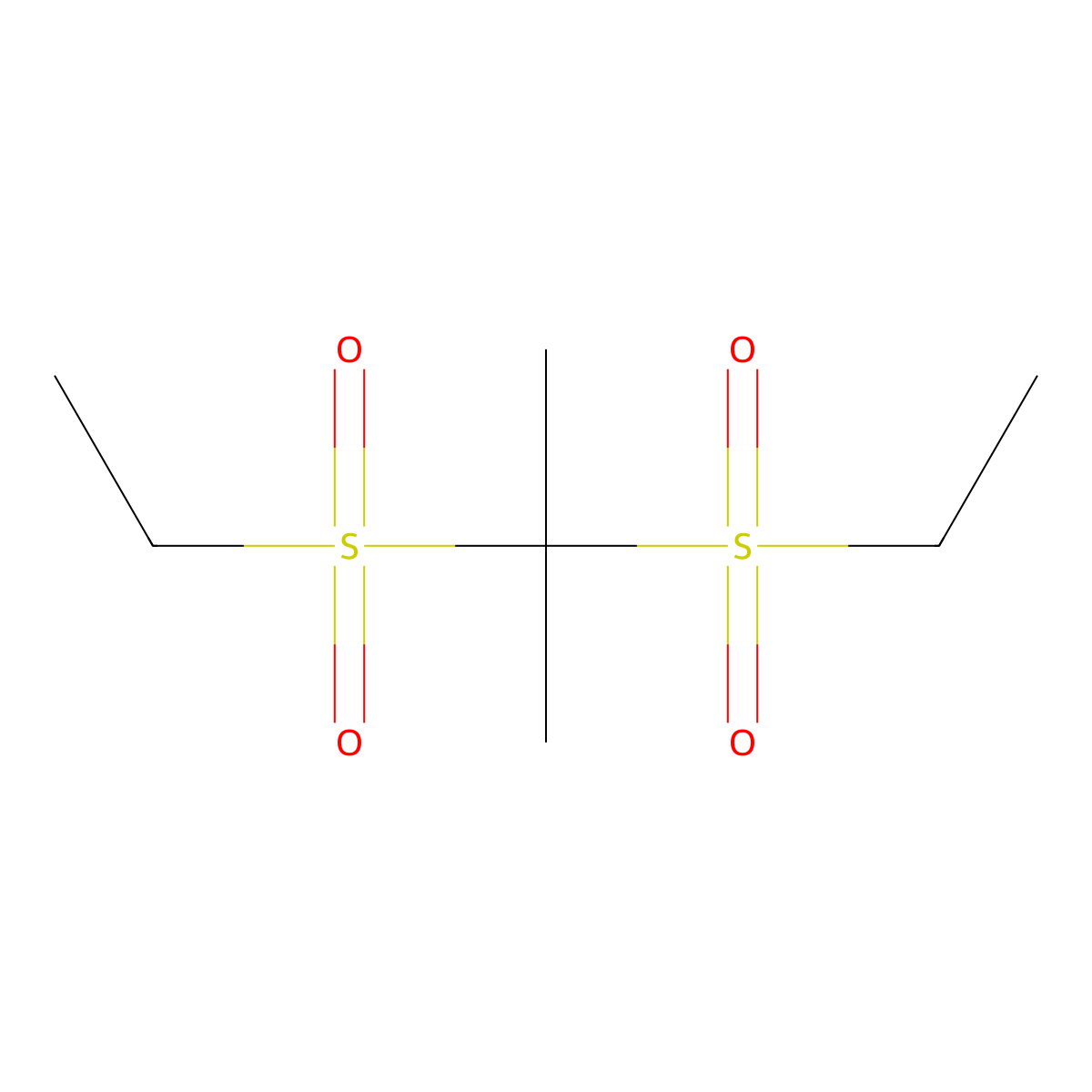 Sulfonmethane molecular structure, CAS 115-24-2
