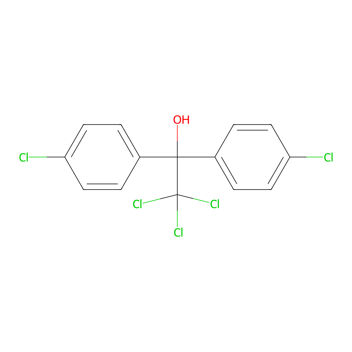 Dicofol molecular structure, CAS 115-32-2