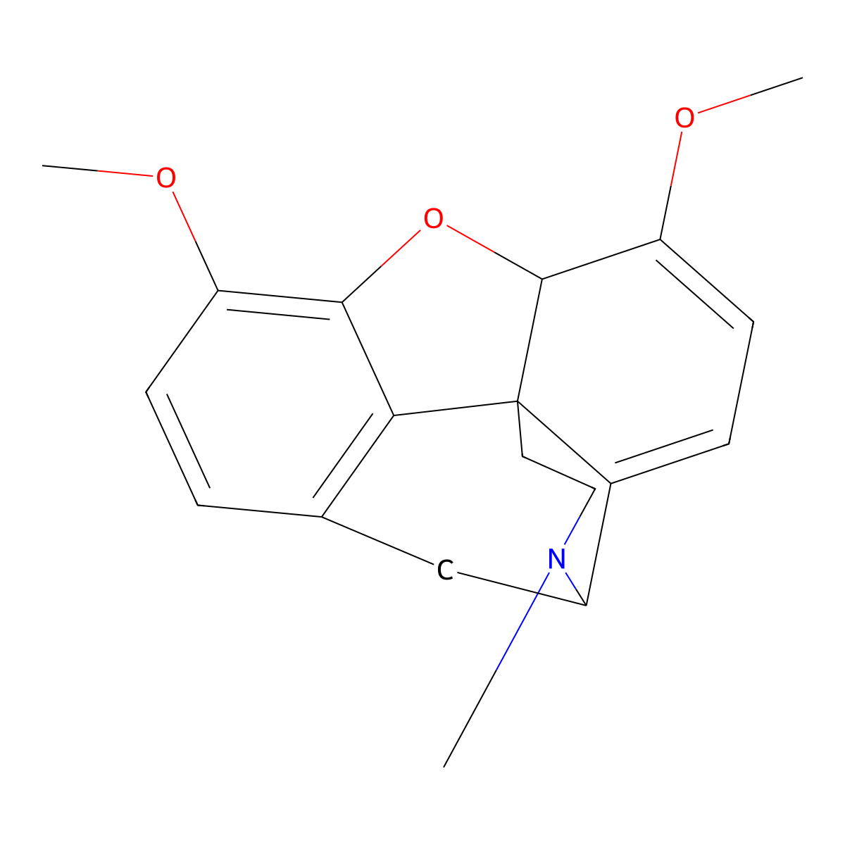 Thebaine molecular structure, CAS 115-37-7