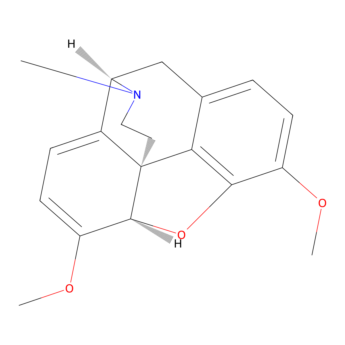 Thebaine molecular structure, CAS 115-37-7